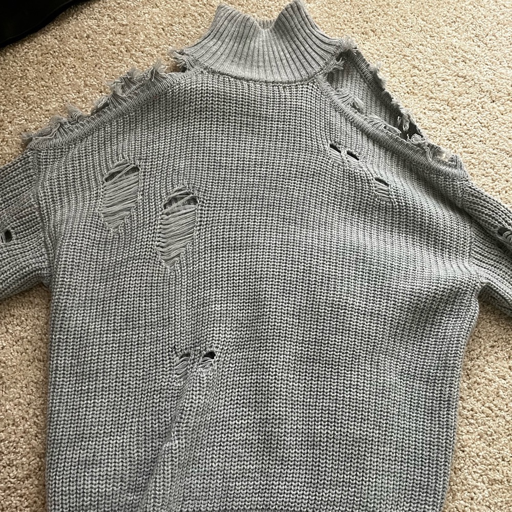Carmar LF Distressed Turtleneck Sweater